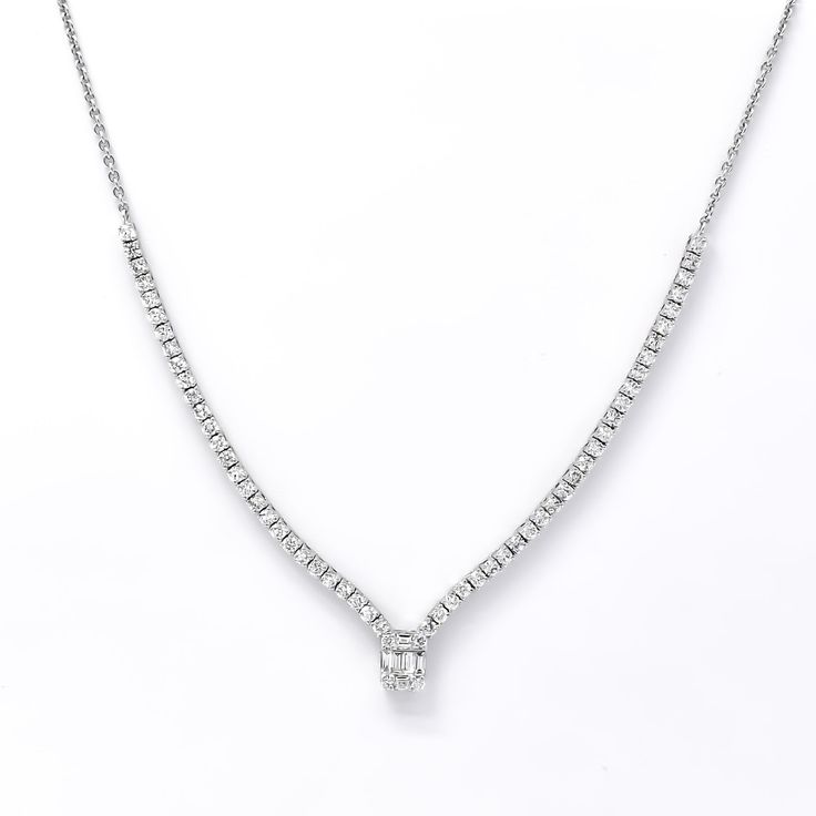 White Gold Diamond Necklace Designs That Elevate Your Style