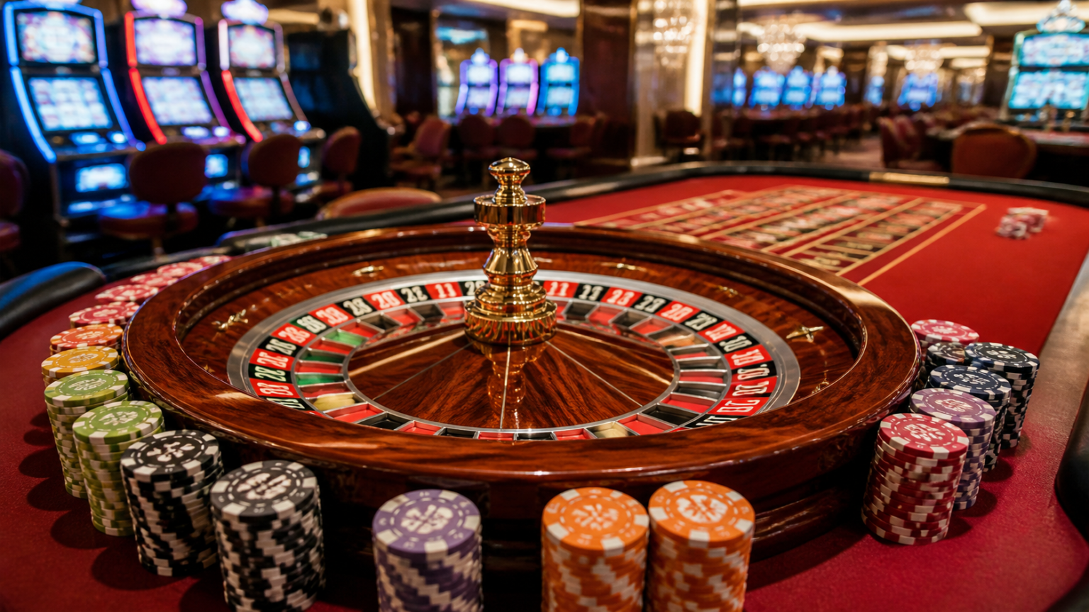 Casino non aams: come valutare siti, giochi e sicurezza Sala da casinò con slot, roulette e fiches