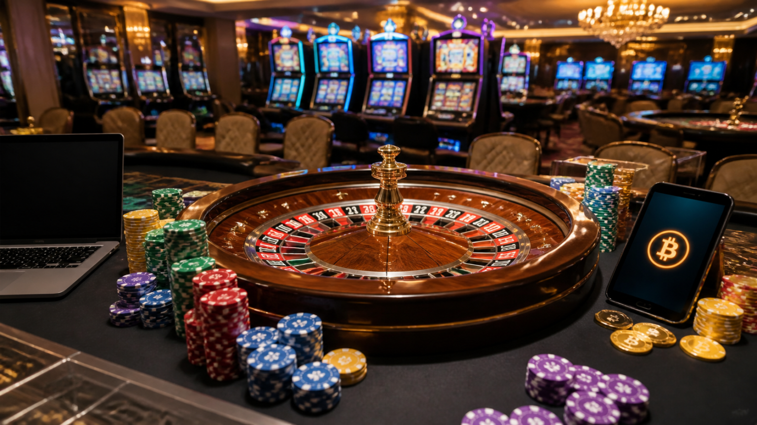 How to Evaluate a top crypto casino Before You Play Casino gaming setup with chips and slot screens