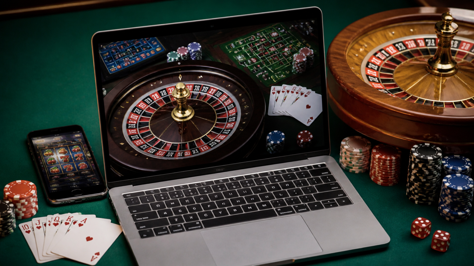 Online Casino Malaysia: A Practical Guide for Players Online casino gameplay on a laptop with cards and chips