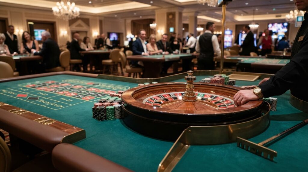 Online Casino Singapore: Exploring Popular Slots Casinos Game Formats โต๊ะรูเล็ตและชิปคาสิโนหรูหราพร้อมไฟบรรยากาศอย่างสมจริง