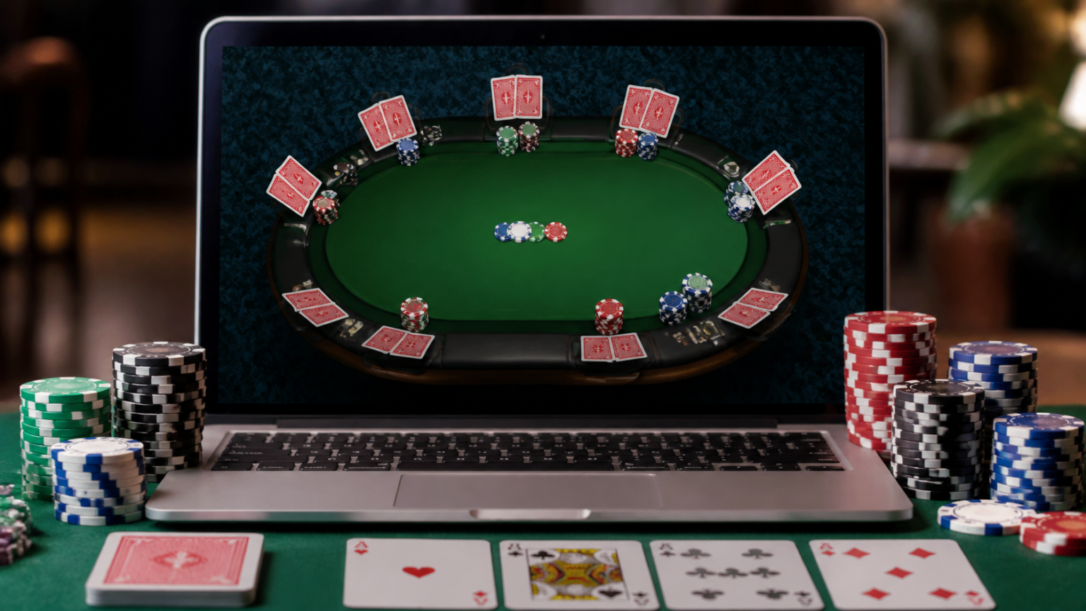 Casino Bitcoin: Come Funzionano e Cosa Sapere Prima di Giocare ภาพโป๊กเกอร์ออนไลน์บนหน้าจอพร้อมชิปและไพ่